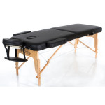 RestPro Vip 2 Black Κρεβάτι Μασάζ Φυσικοθεραπείας Βαλίτσα Ξύλινο με θήκη